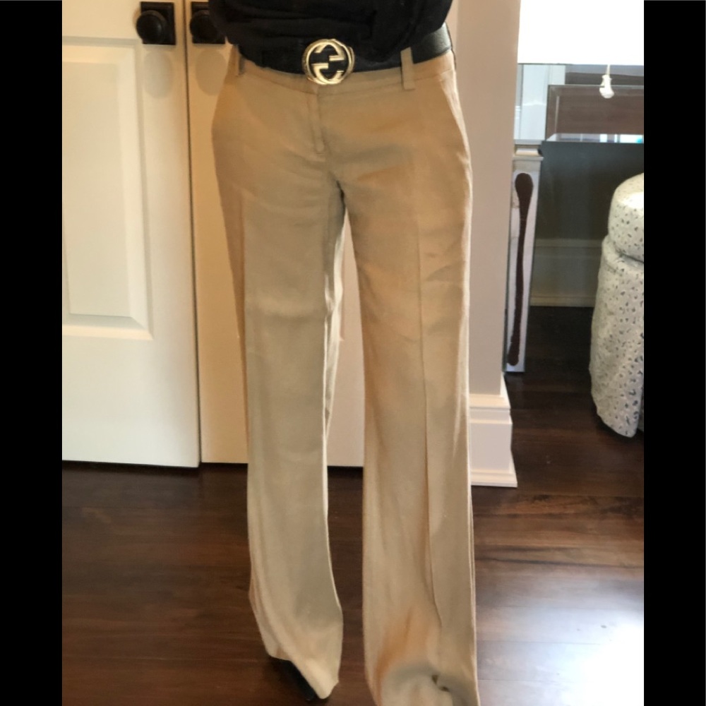 Alice and Olivia wide leg linen trousers